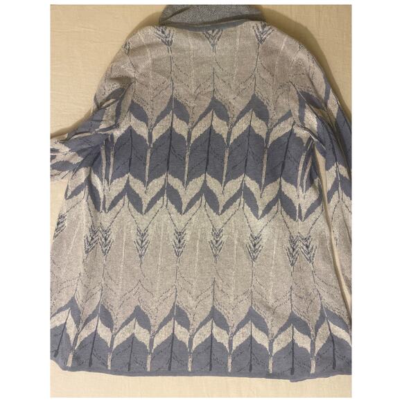 Pendleton Womens Size Small Petite Open Front Cardigan Linen Cotton Blue Knit - Picture 9 of 10